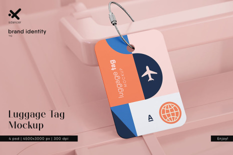 Luggage Tag Mockup