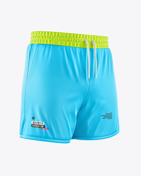 Shorts Mockup - Front Half-Side View
