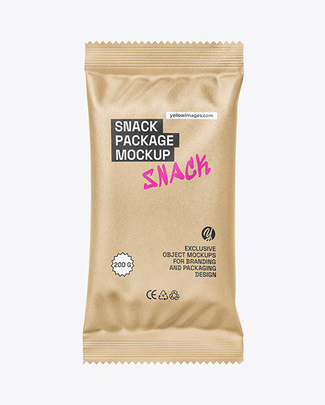 Kraft Flow Pack Mockup