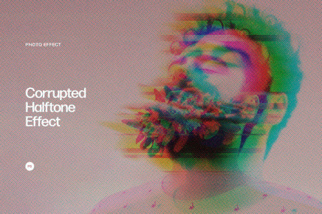 Corrupted Halftone Effect