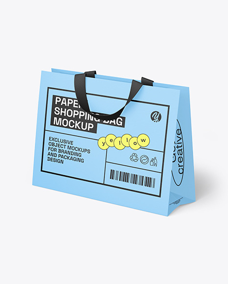 Cardboard Paper Shopping Bag Mockup