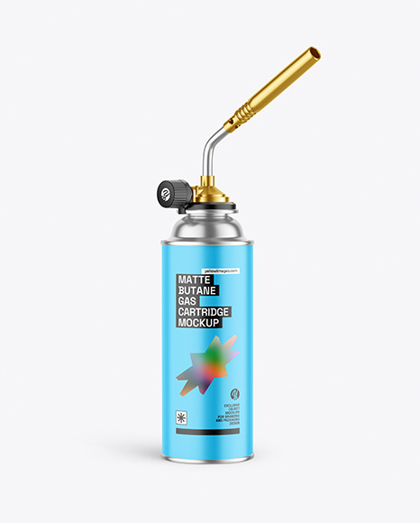 Matte Butane Gas Cartridge Mockup