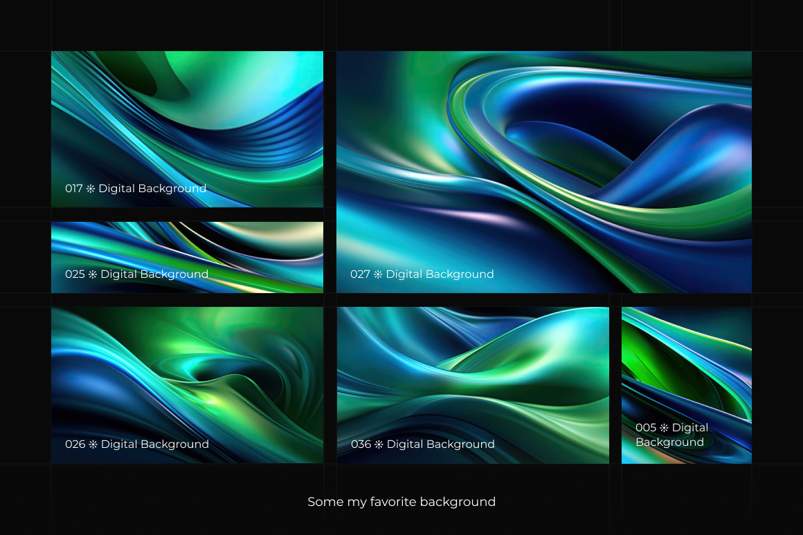 Digital Backgrounds set Digital Backgrounds set