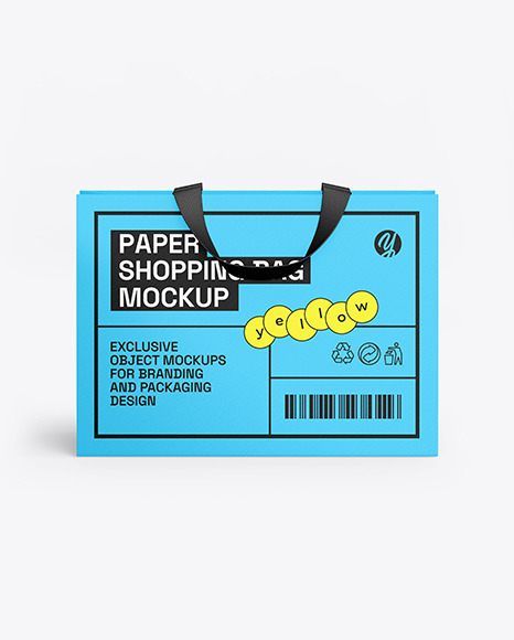 Cardboard Paper Shopping Bag Mockup