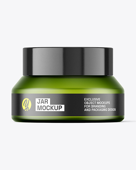 15g Frosted Green Jar Mockup