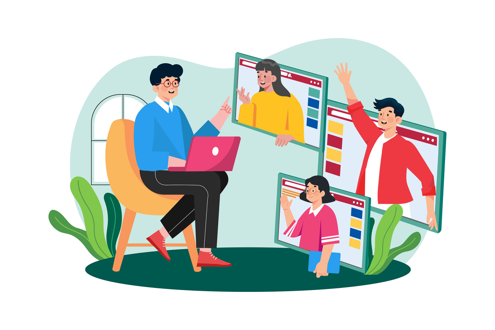 M736_ Social Network Illustration_Part 01 M736_ Social Network Illustration_Part 01