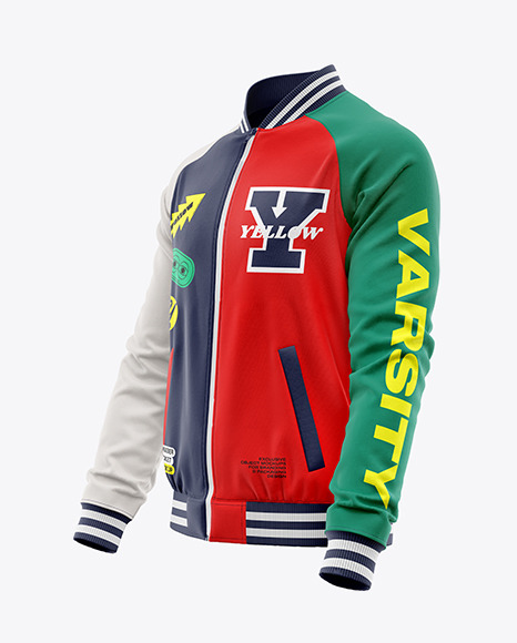 Men&#039;s Raglan Bomber Jacket Mockup