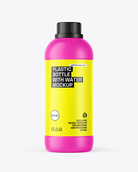 Matte Plastic Bottle Mockup