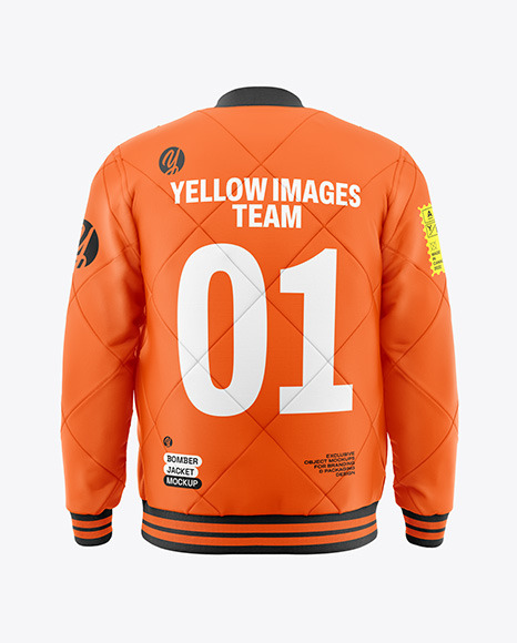 Men&#039;s Bomber Jacket Mockup - Back View