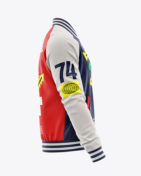 Men&#039;s Raglan Bomber Jacket Mockup