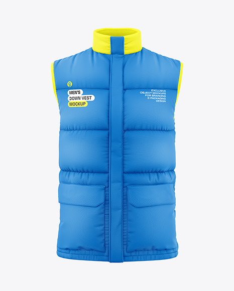 Men&#039;s Down Vest Mockup - Front View