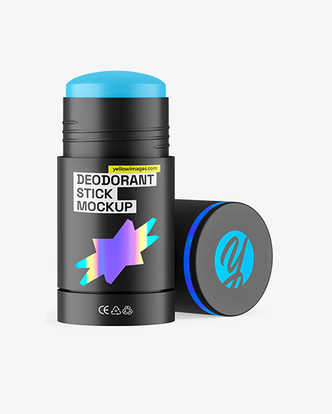 75g Opened Matte Deodorant Stick Mockup