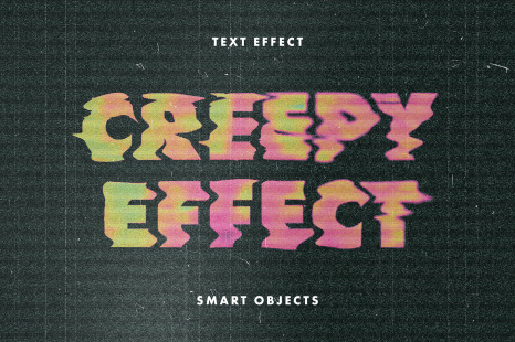 Creepy TV Text Effect