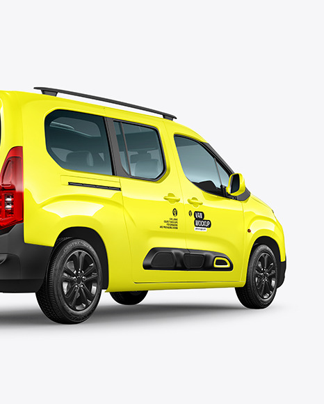Van Mockup - Back Half Side View
