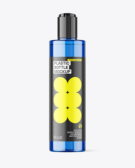 Blue Cosmetic Bottle Mockup