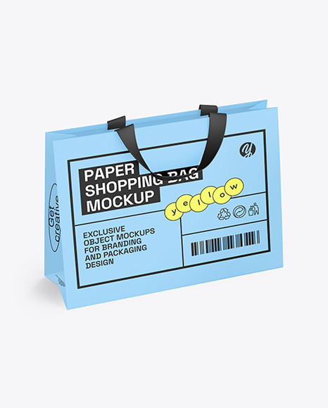 Cardboard Paper Shopping Bag Mockup