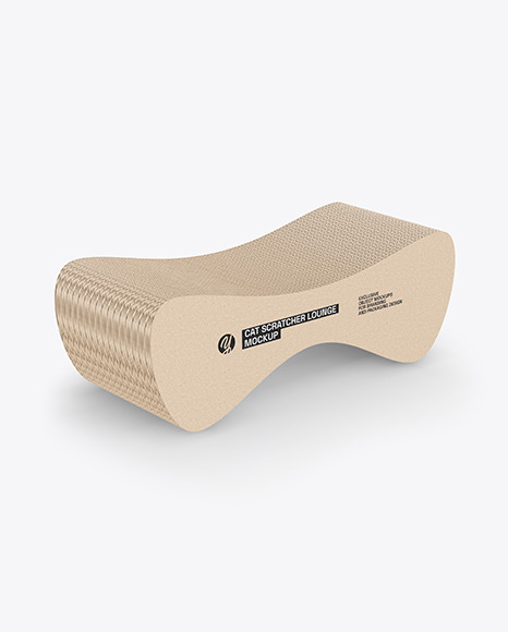 Cardboard Cat Scratcher Mockup