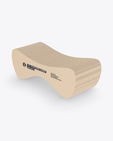 Cardboard Cat Scratcher Mockup