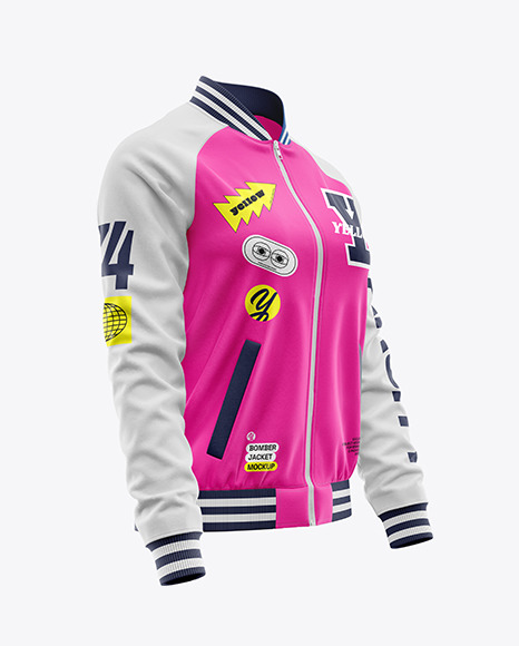 Women&#039;s Raglan Bomber Jacket Mockup