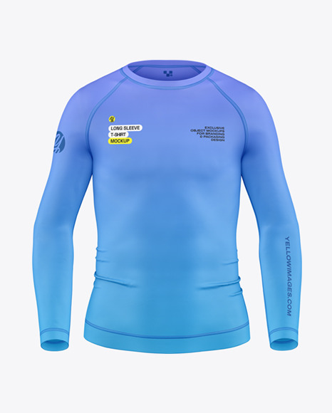 Kids Long Sleeve Compression T-Shirt Mockup