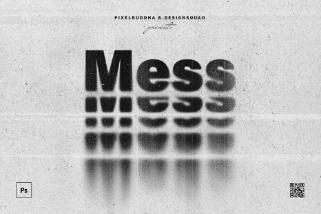 Messy Print Text &amp; Logo Effect