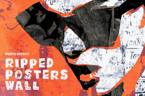 Ripped Posters Wall Photo Effect