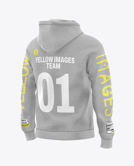 Melange Men&#039;s Hoodie Mockup - Half Side View