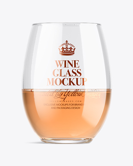 Orange Wine Glass Mockup