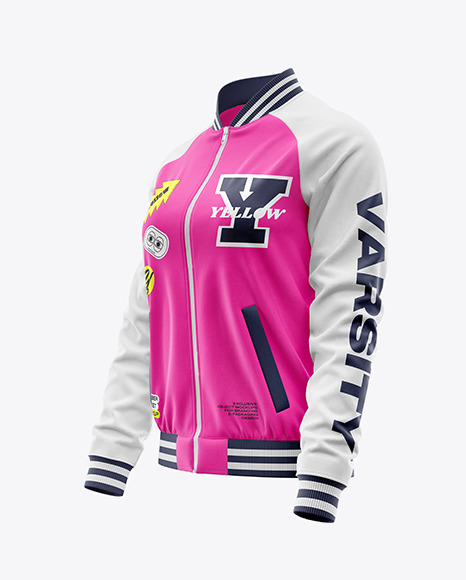 Women&#039;s Raglan Bomber Jacket Mockup