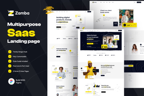 Zamba - Saas Website Figma Template