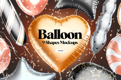 Balloon Shapes Mockups Set