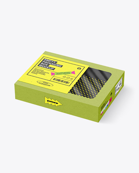 Kraft Empty Packaging Box Mockup