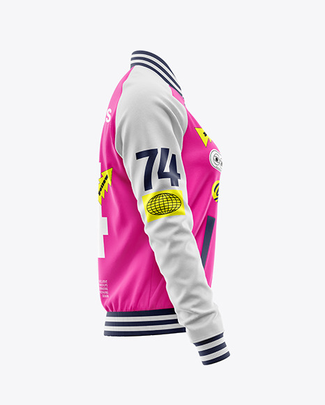 Women&#039;s Raglan Bomber Jacket Mockup