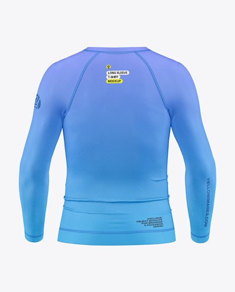 Kids Long Sleeve Compression T-Shirt Mockup – Back View