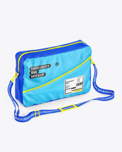 Leather Crossbody Bag Mockup - Half Right View