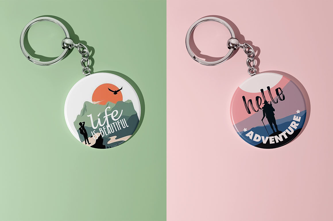 Round Shape Keychain Mockup Round Shape Keychain Mockup
