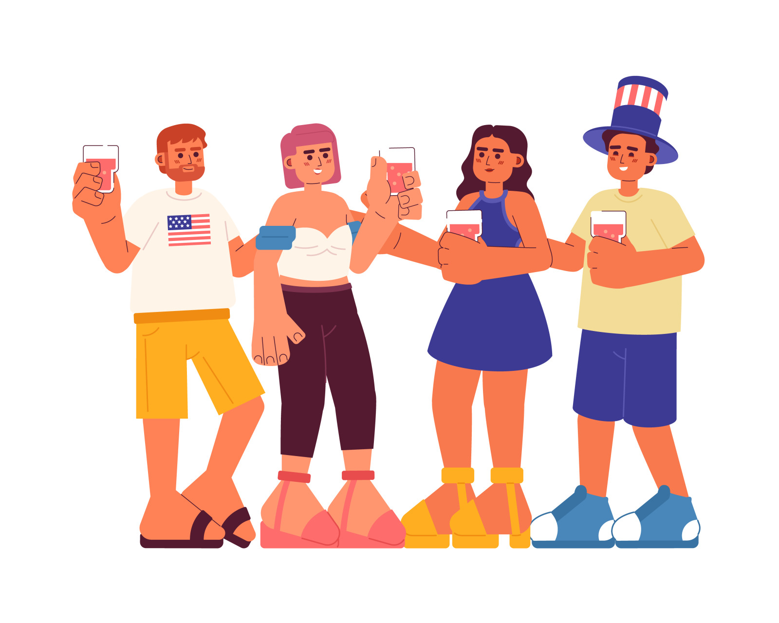 Independence day in usa on yellow images creative store