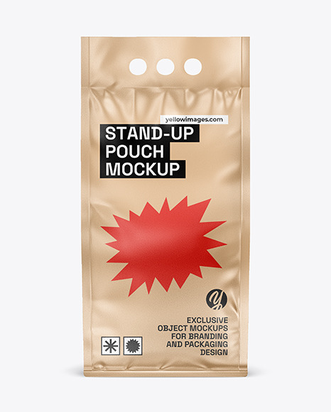 Kraft Stand-Up Pouch Mockup