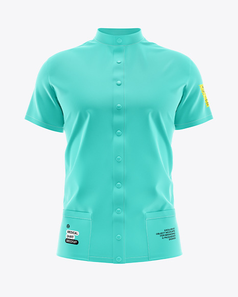 Men&#039;s Medical Shirt Mockup - Front View