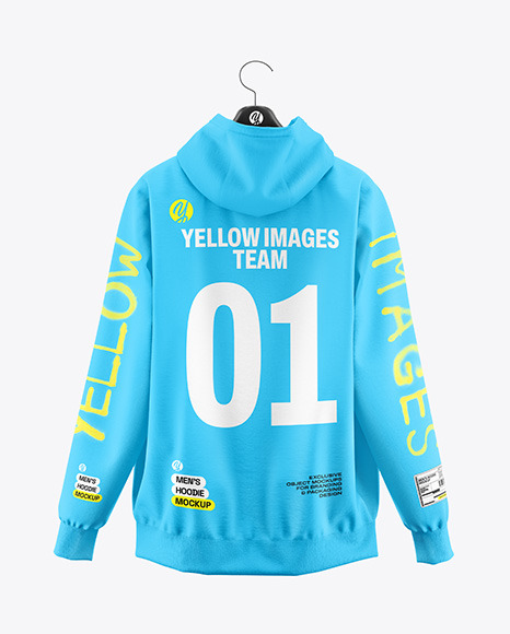 Oversize Hoodie on Hanger Mockup - Back View