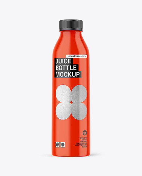 Glossy Juice Bottle Mockup