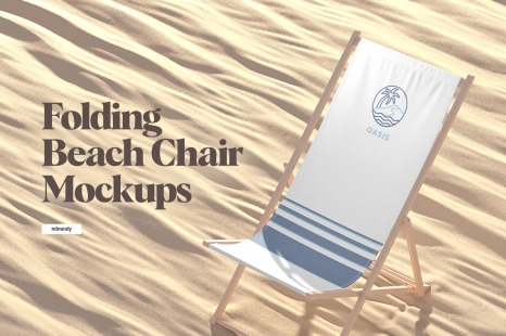 Folding Beach Chair Mockup