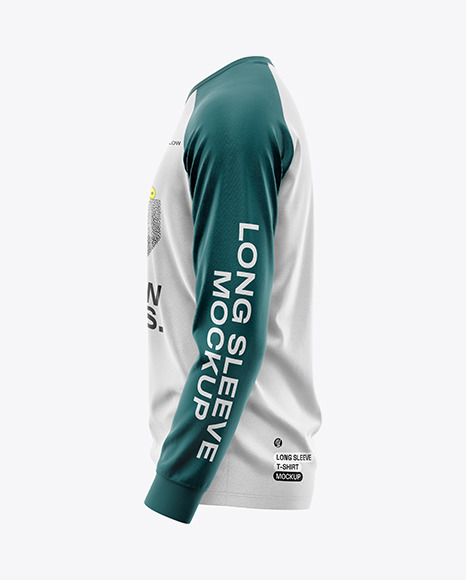 Men&#039;s Long Sleeve Raglan T-Shirt Mockup