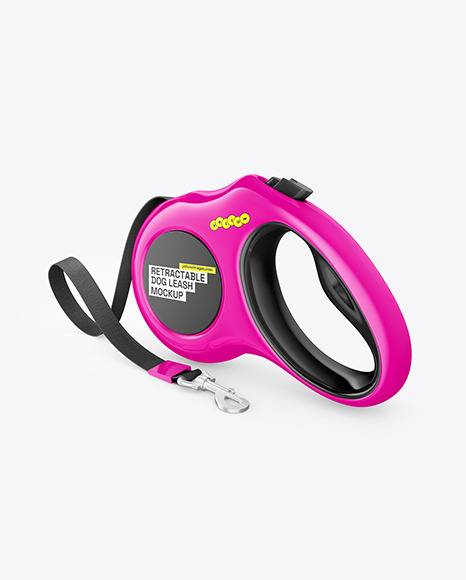 Glossy Retractable Dog Leash Mockup