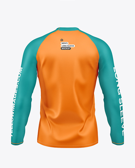 Men&#039;s Long Sleeve Raglan T-Shirt Mockup