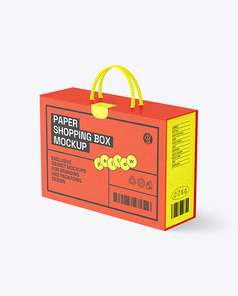 Kraft Shopping Box Mockup