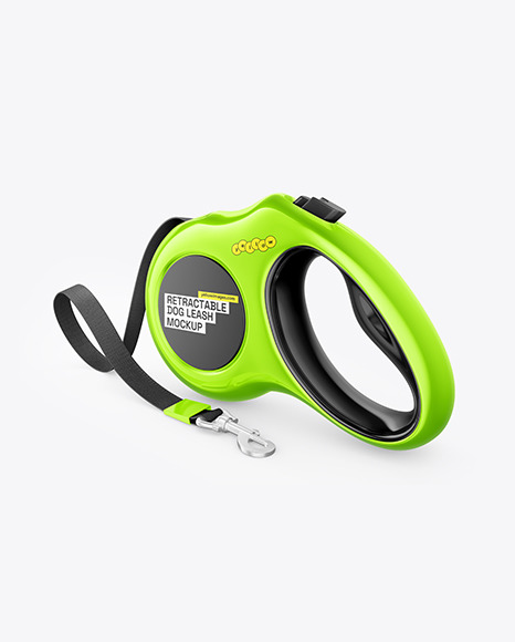 Metallic Retractable Dog Leash Mockup