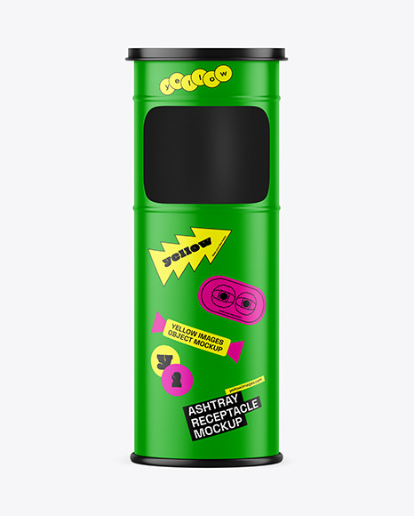 Matte Gallon Ashtray Receptacle Mockup