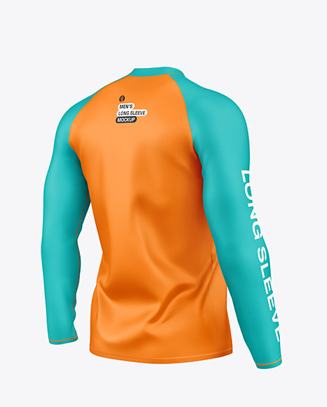 Men&#039;s Long Sleeve Raglan T-Shirt Mockup