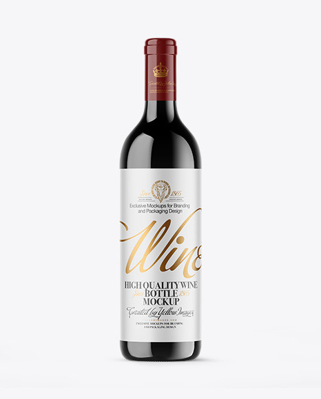 Dark Glass Wine Bottle Mockup